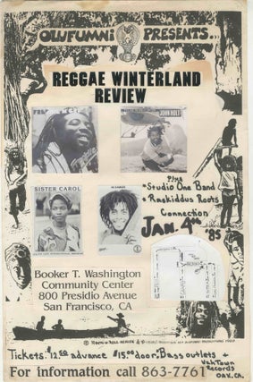 Item #5339 [Original Paste-Up] Reggae Winterland Review with Ini Kamoze, Sister Carol, Freddie...