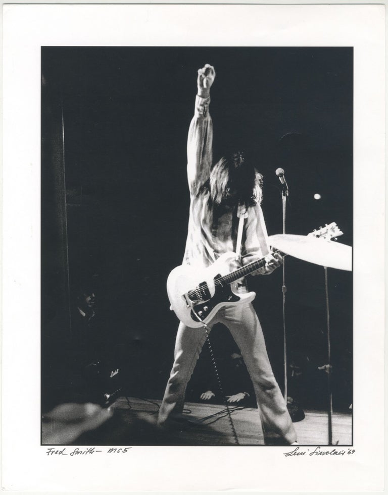 Item #5366 Photograph of Fred Smith of MC5 by Leni Sinclair of the White Panther Party. Leni Sinclair.