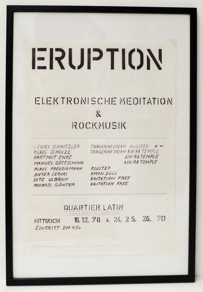 Item #5369 Eruption: Elektronische Meditation & Rockmusik. Conrad Schnitzler.