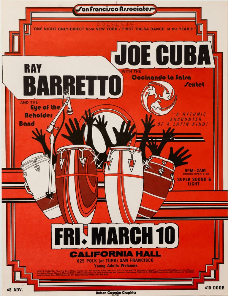 Item #5403 Ray Barretto & Joe Cuba at California Hall. Ray Barretto, Joe Cuba.