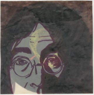 [John Lennon Fan Art from Mexico] Hand-Illustrated Record Sleeve and Imagine 7" & Printed Portrait