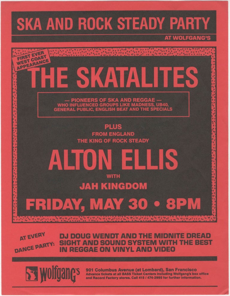 Item #5424 The Skatalites First Ever West Coast Experience at Wolfgang’s. Skatalites.