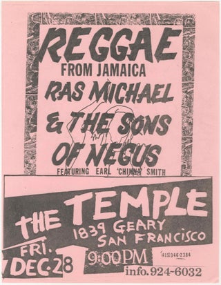 Item #5427 Reggae from Jamaica: Ras Michael & the Sons of Negus at The Temple. Ras Michael, the...