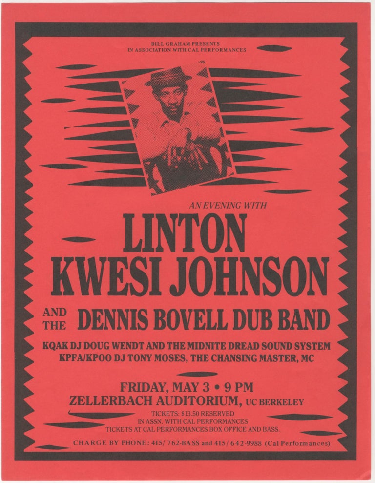 Item #5430 An Evening with Linton Kwesi Johnson and Dennis Bovell Dub Band. Linton Kwesi Johnson, Dennis Bovell Dub Band.