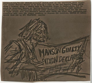 Collection of Twelve Press Photos and Acetates Relating to the Manson Family