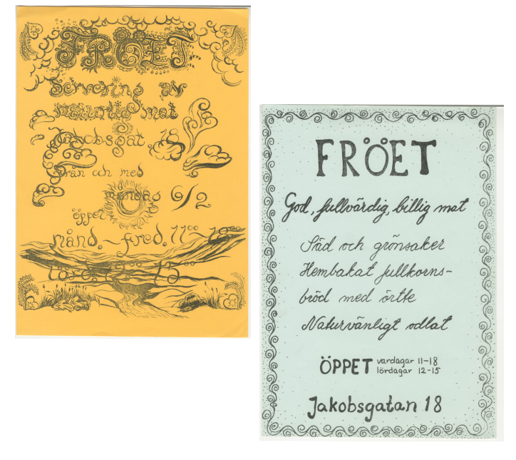 Item #5517 [Trad Gras Stenar] Fröet Flyers [First Vegetarian Restaurant in Stockholm]