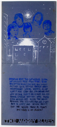 Item #5547 The Moody Blues Poster [Original Handmade Fan Art