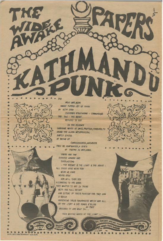 Item #5598 The Wide Awake Papers: Kathmandu Punk [pages from International Times]