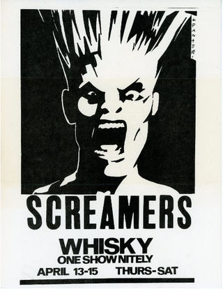 Item #5604 Screamers at the Whisky: One Show Nightly April 13-15. Gary Panter