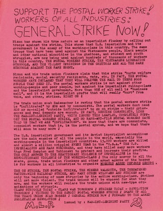 Item #5612 Support the Postal Workers Strike! Workers of all Industries: General Strike Now!