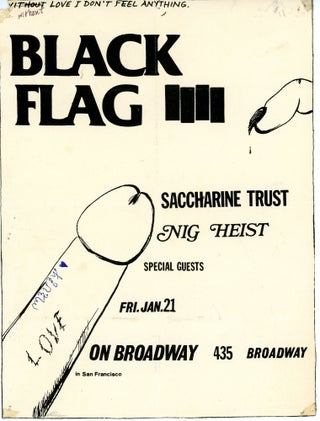 Item #5618 Black Flag with Saccharine Trust, Nig Heist, and Special Guests at 435 Broadway....