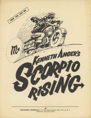 Item #5620 Kenneth Anger’s Scorpio Rising