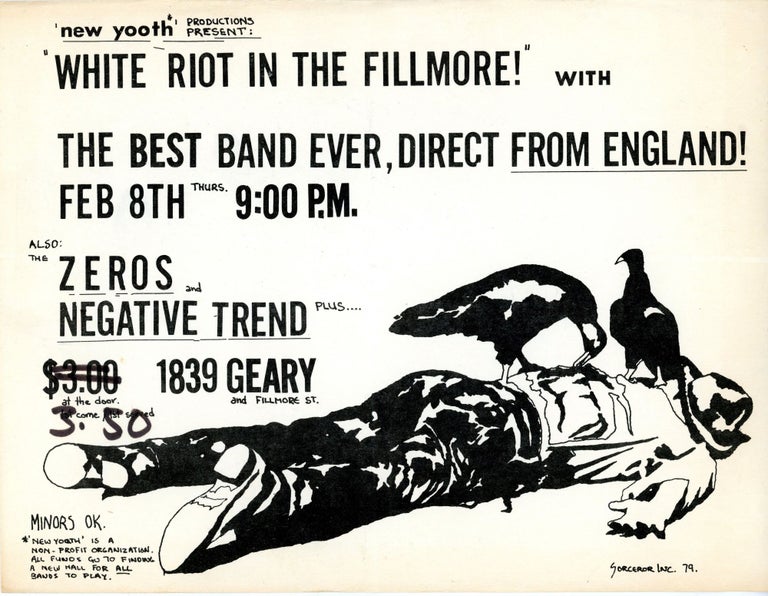 Item #5625 [The Clash, Uncredited] "White Riot In The Fillmore!" with The Best Band Ever, Direct from England!