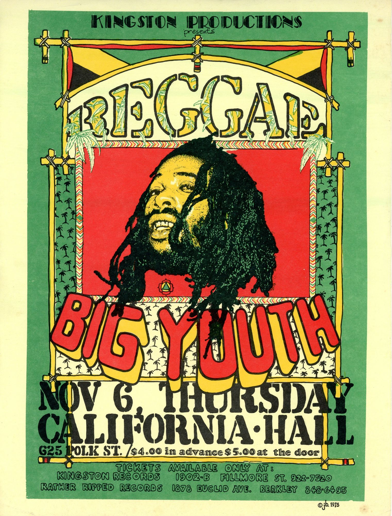 Big Youth at California Hall