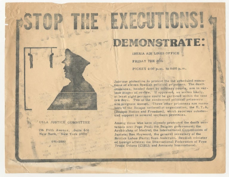 Item #5652 Stop the Executions! [anti-fascist terrorism, global solidarity]