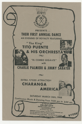 Item #5664 Bronx Emperors StickBall Presents their First Annual Dance featuring Tito Puente & His...