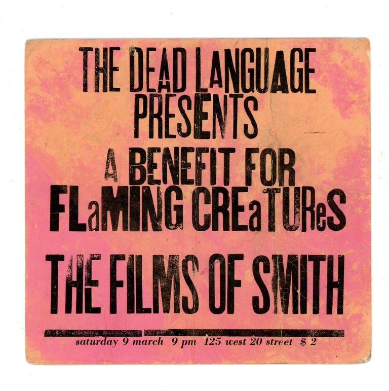 Item #5676 A Benefit for Flaming Creatures [first public screening]