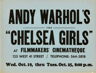 Item #5684 Andy Warhol’s Chelsea Girls at Filmmakers’ Cinematheque