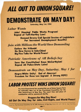 Item #5688 All Out to Union Square! Demonstrate on May Day!