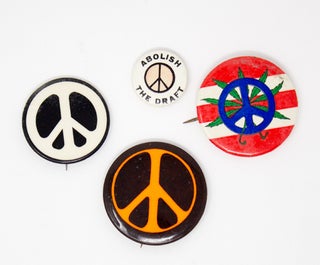 Item #5721 Four Early Peace Sign Pinback Buttons