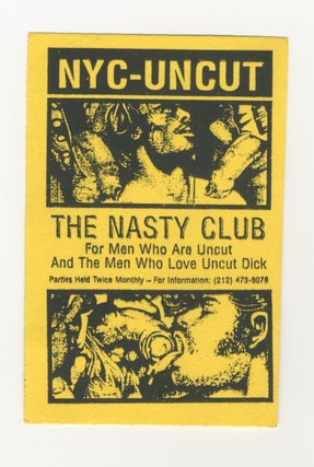Item #5737 NYC - UNCUT: The Nasty Club party advertisement