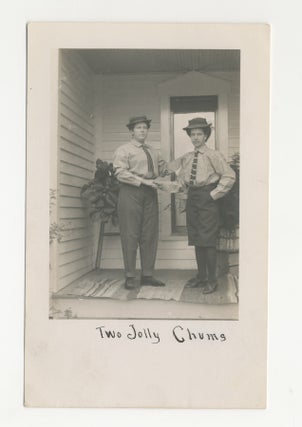 Item #5747 [Pre-War, Crossdressing] “Two Jolly Chums” Postcard