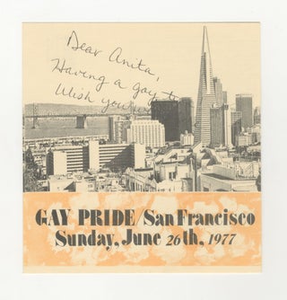 Item #5760 Dear Anita [San Francisco Pride 1977 postcard