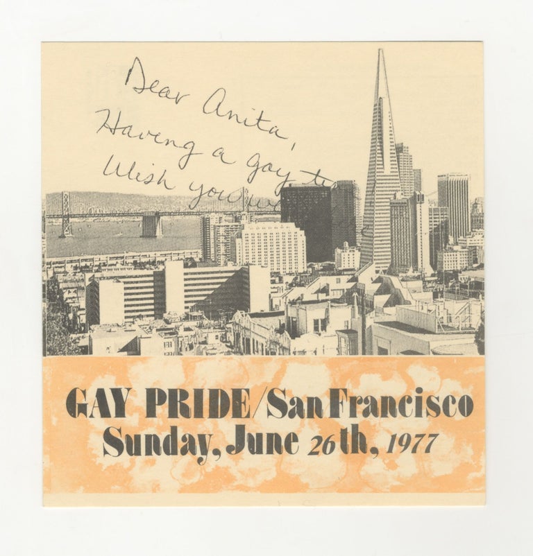 Item #5760 Dear Anita [San Francisco Pride 1977 postcard]