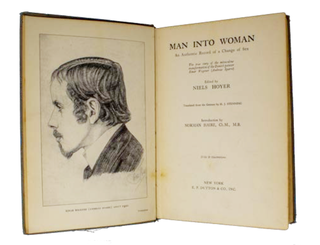 Item #5808 Man Into Woman: An Authentic Record of a Change of Sex [Pre- War Trans Memoir]. Lili...