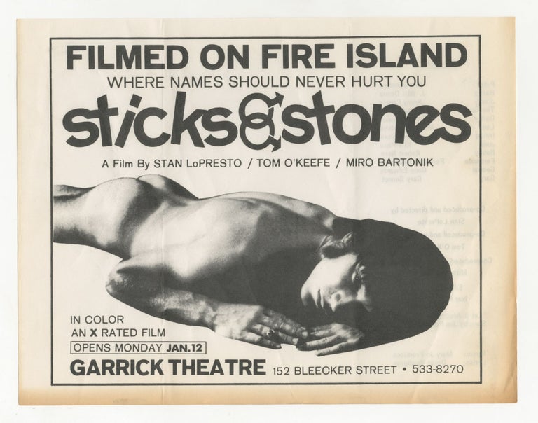 Item #5814 Sticks & Stones [film flyer]