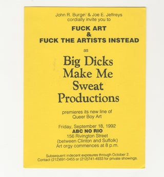 Big Dicks Make Me Sweat Productions [invitation]