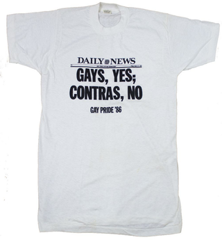 Item #5838 Gays, Yes; Contras, No: Gay Pride ‘86