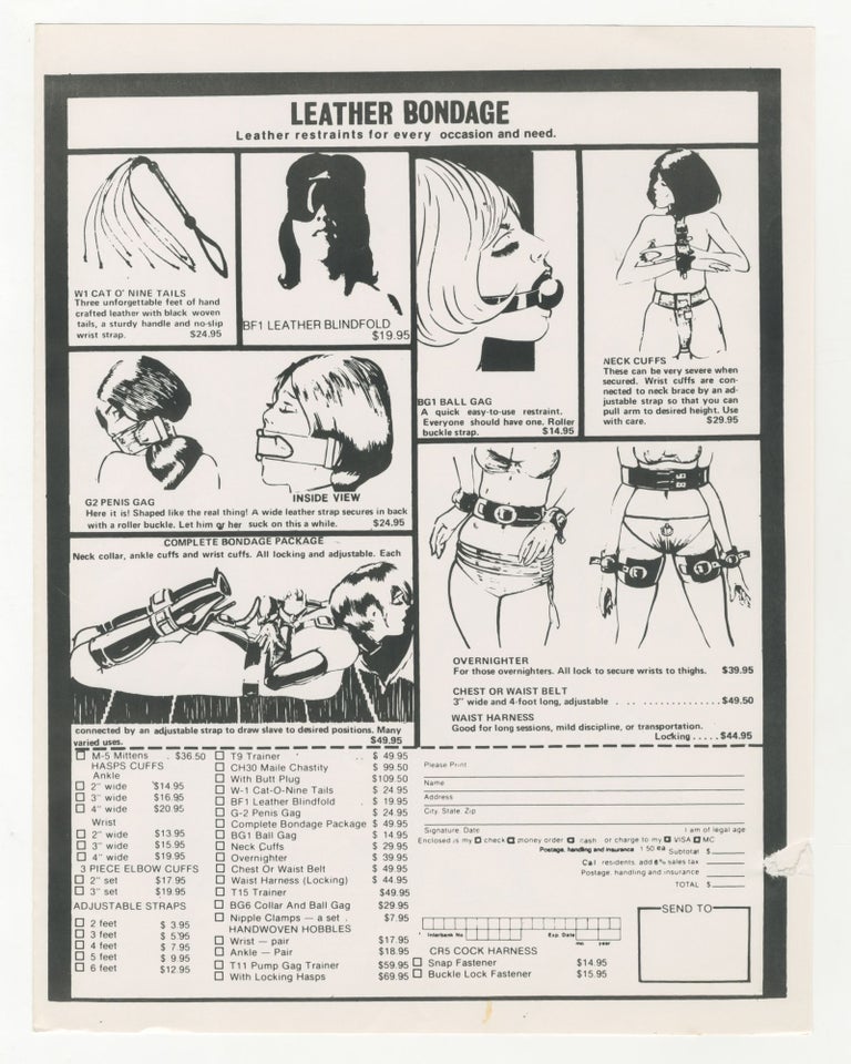 Item #5873 Leather Bondage Catalog