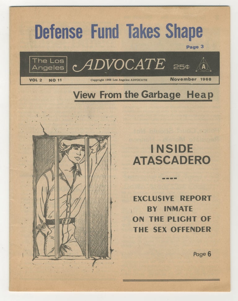 Item #5878 The Los Angeles Advocate, vol. 2, no. 11, November 1968. ed Dick Michaels.