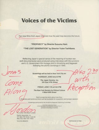 Voices of the Victims [Anti-Nuclear Activism]