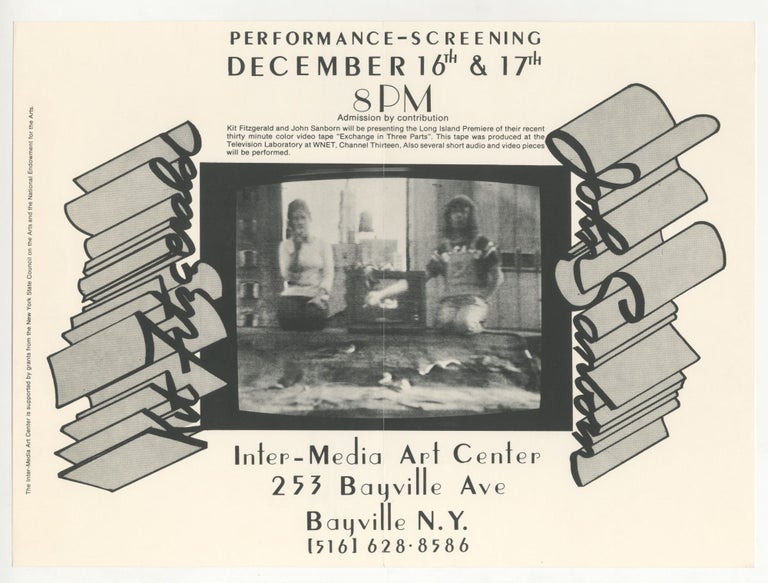 Item #5893 Kit Fitzgerald and John Sanborn Performance-Screening at Inter-Media Art Center