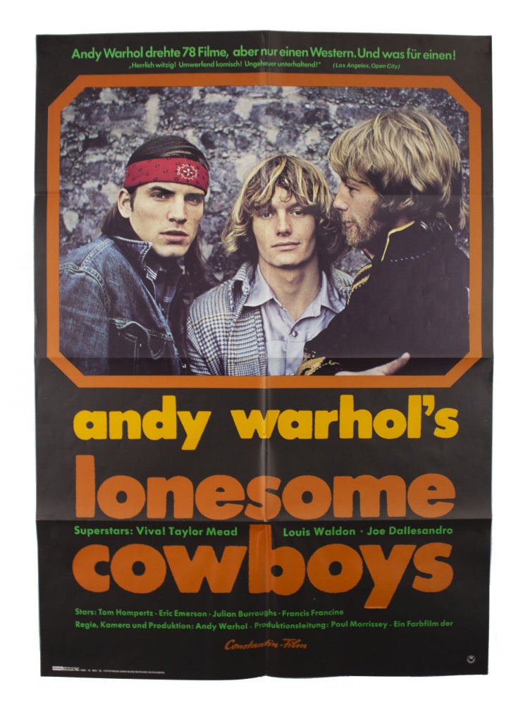 Item #5907 Andy Warhol’s Lonesome Cowboys [German Release Poster]