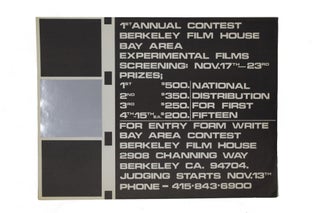 Item #5934 1st Annual Film Contest Berkeley Film House
