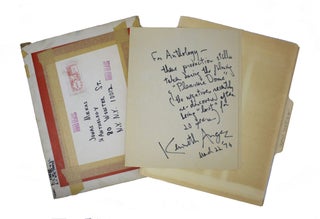 Inauguration of the Pleasure Dome Production Stills [with] Kenneth Anger inscription to Jonas Mekas