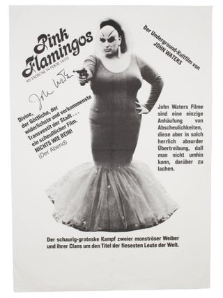 Item #5939 Pink Flamingos Film Poster [German Language, signed by John Waters
