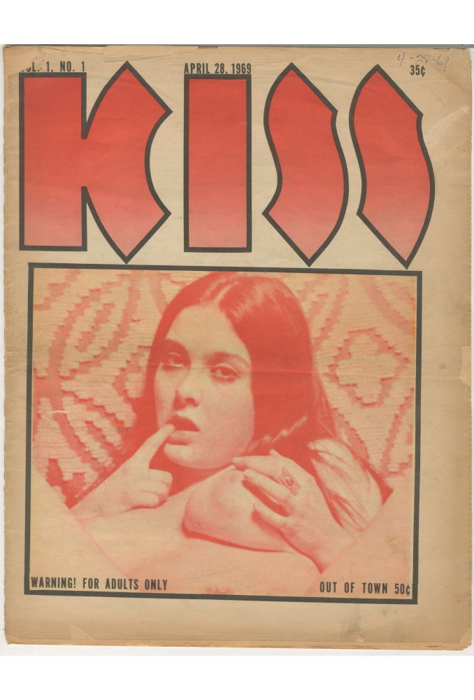 Item #5952 Kiss Vol. 1 No. 1 April 28, 1969. R. Crumb Yayoi Kusama, ed Joel Fabricant.