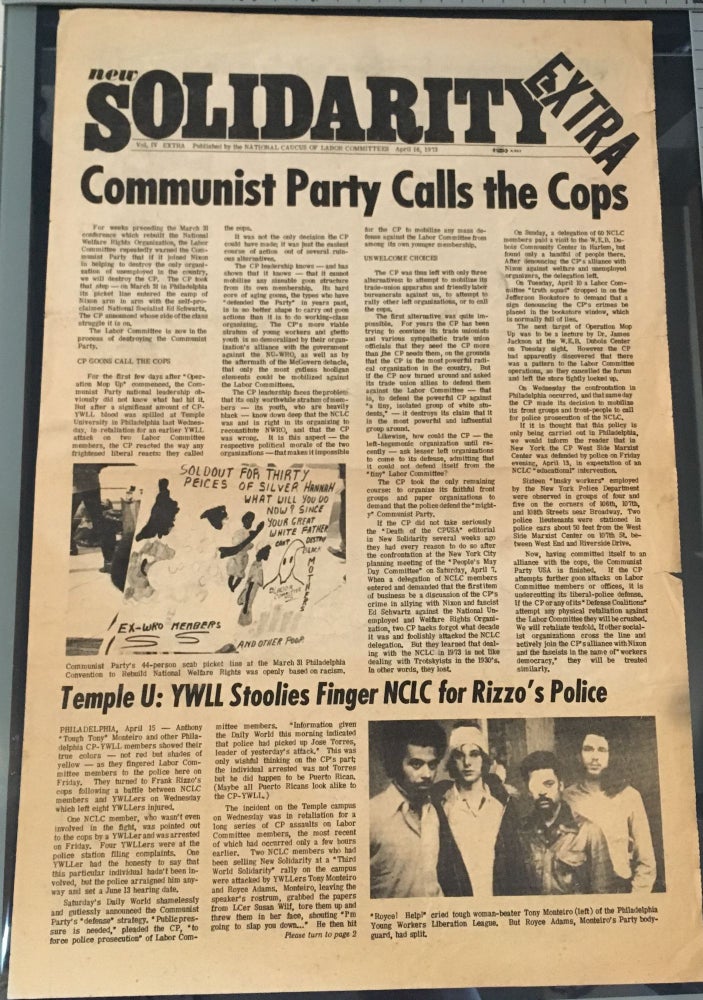 Item #6013 New Solidarity, vol. IV Extra, April 16, 1973