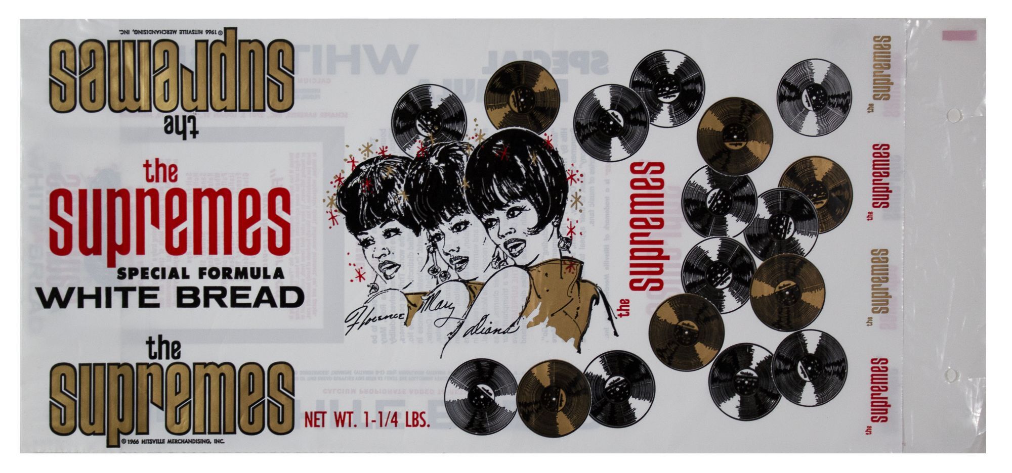 The Supremes Original 1966 White Bread Bag
