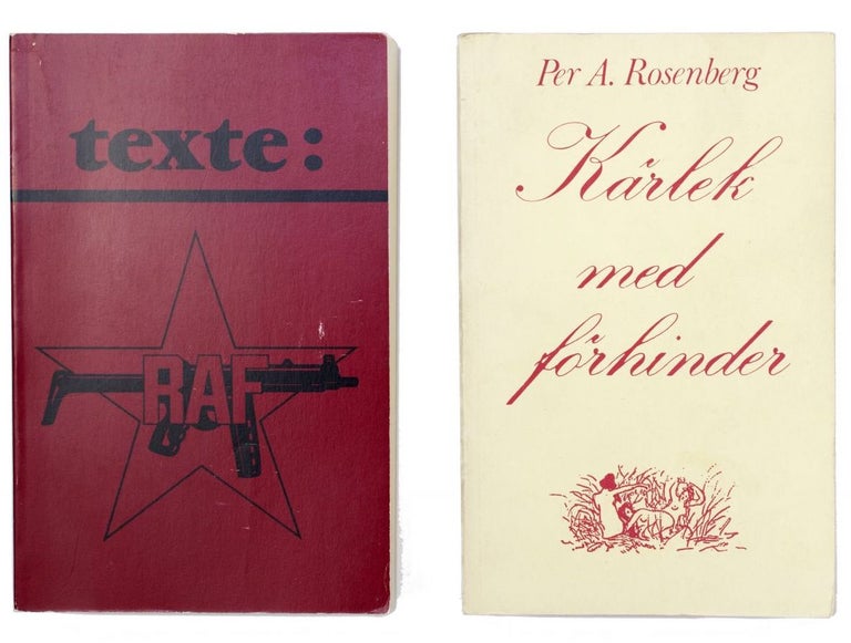 Item #6096 Texte: der RAF [with] Karlek med förhinder [False Cover for Texte: der RAF]. Red Army Faction.