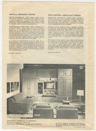 Signal No. 6-7, November 1972 [Marina Abramovic, Sound Environment White]