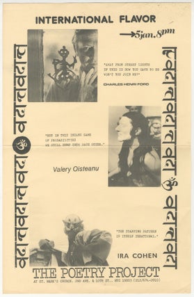Item #6108 International Flavor at the Poetry Project with Charles Henri Ford, Valery Oisteanu,...