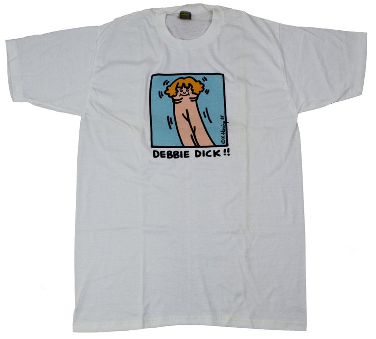 Item #6120 “Debbie Dick!!” [t-shirt]. Keith Haring.