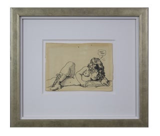 Item #6183 Untitled [Nude Figure Reading]. Robert Crumb