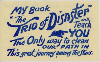 Item #6202 My Book “The Trio of Disaster”. Pemabo, Peter Mason Bond
