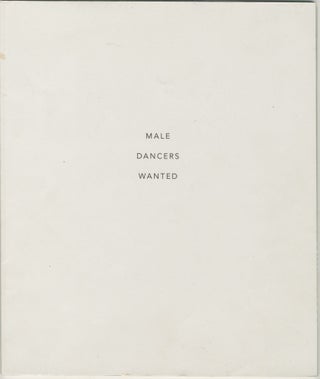 Item #6270 Male Dancers Wanted. Gilles Bonnecarrére